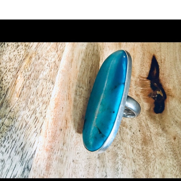 Charles Albert sterling silver and turquoise ring